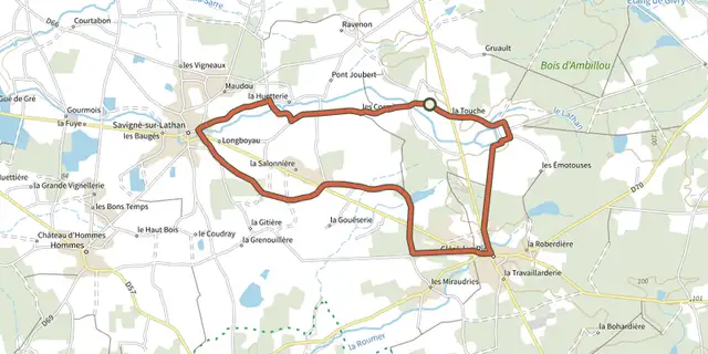 The Boucle la petite Cléré-les-pins ? track on the IGN map