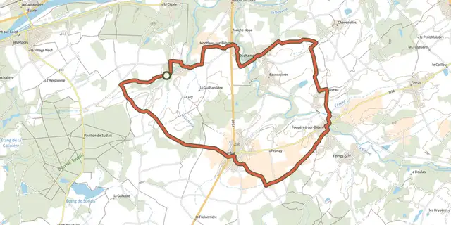 The A travers les vignobles track on the IGN map