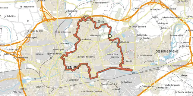 Tracé de La balade à André sur le Plan IGN