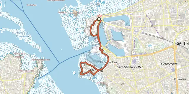 The Balade Chlorophylle 2011, boucle 2 track on the IGN map
