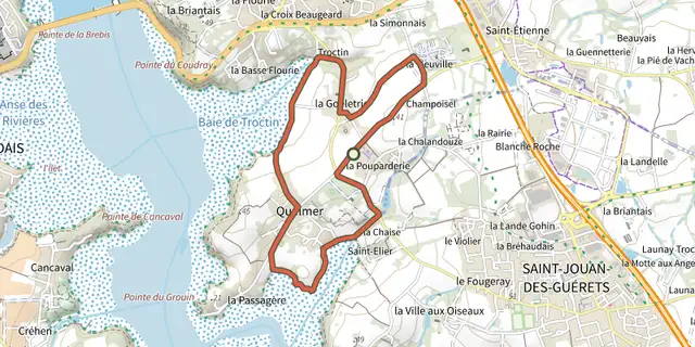 The Balade Chlorophylle 2012, boucle 1 track on the IGN map
