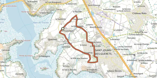 The Balade Chlorophylle 2012, boucle Handisport track on the IGN map
