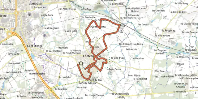 The Balade Chlorophylle 2013, boucle 1 track on the IGN map