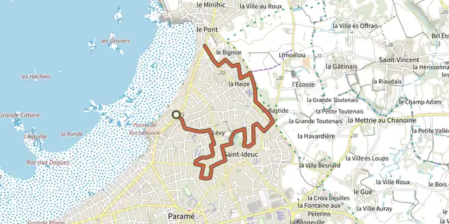 The Balade Chlorophylle 2014, boucle 1 track on the IGN map