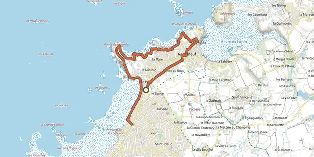 The Balade Chlorophylle 2014, boucle 2 track on the IGN map
