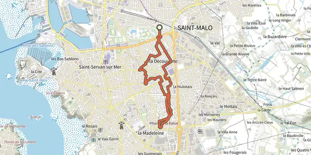 The Balade Chlorophylle 2015, boucle 2 track on the IGN map