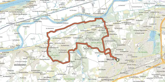 The Grand Moulin track on the IGN map
