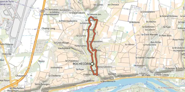 The Sentier de la Bedoire track on the IGN map