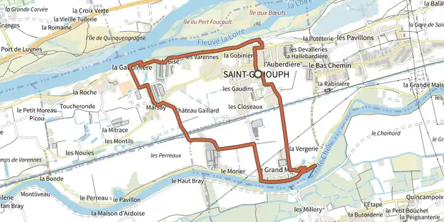 The Saint Genouph track on the IGN map