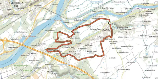 The Sentier découverte track on the IGN map