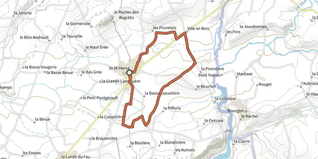 The La Paillardière Loop track on the IGN map