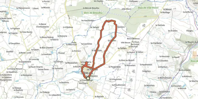 The La Violette Loop track on the IGN map