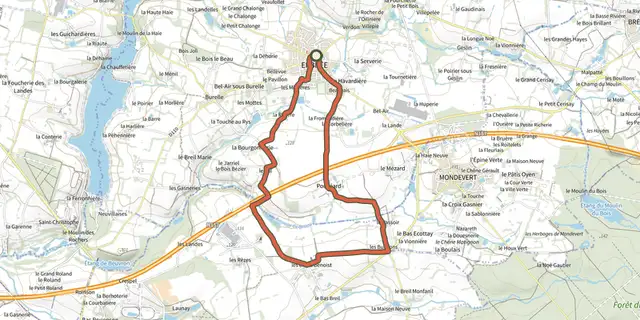 The Le Passoir Loop track on the IGN map