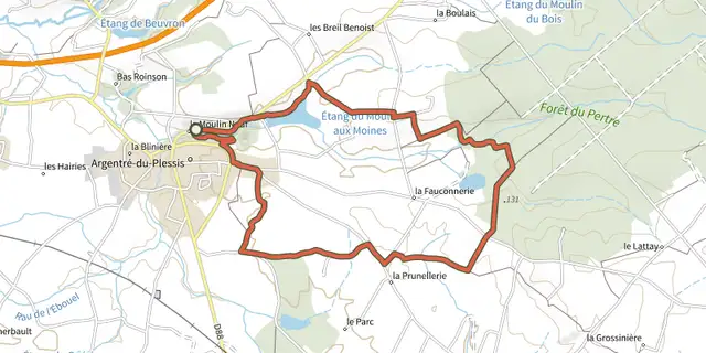 Tracé de Le Chemin des Loups sur le Plan IGN