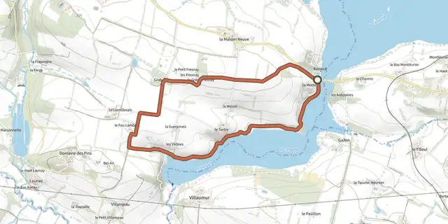 The Menhir Trail track on the IGN map